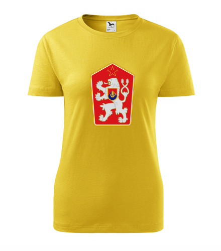 Žluté dámské tričko znak ČSSR