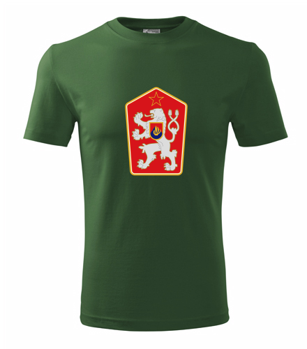 Lahvově zelené tričko znak ČSSR