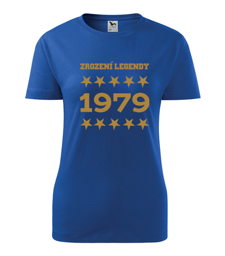 Modré dámské tričko zrození legendy