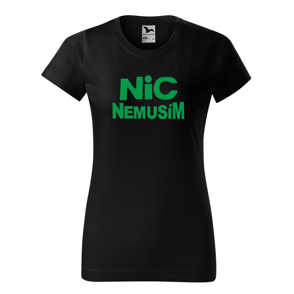 Černé dámské tričko nic nemusím dámské