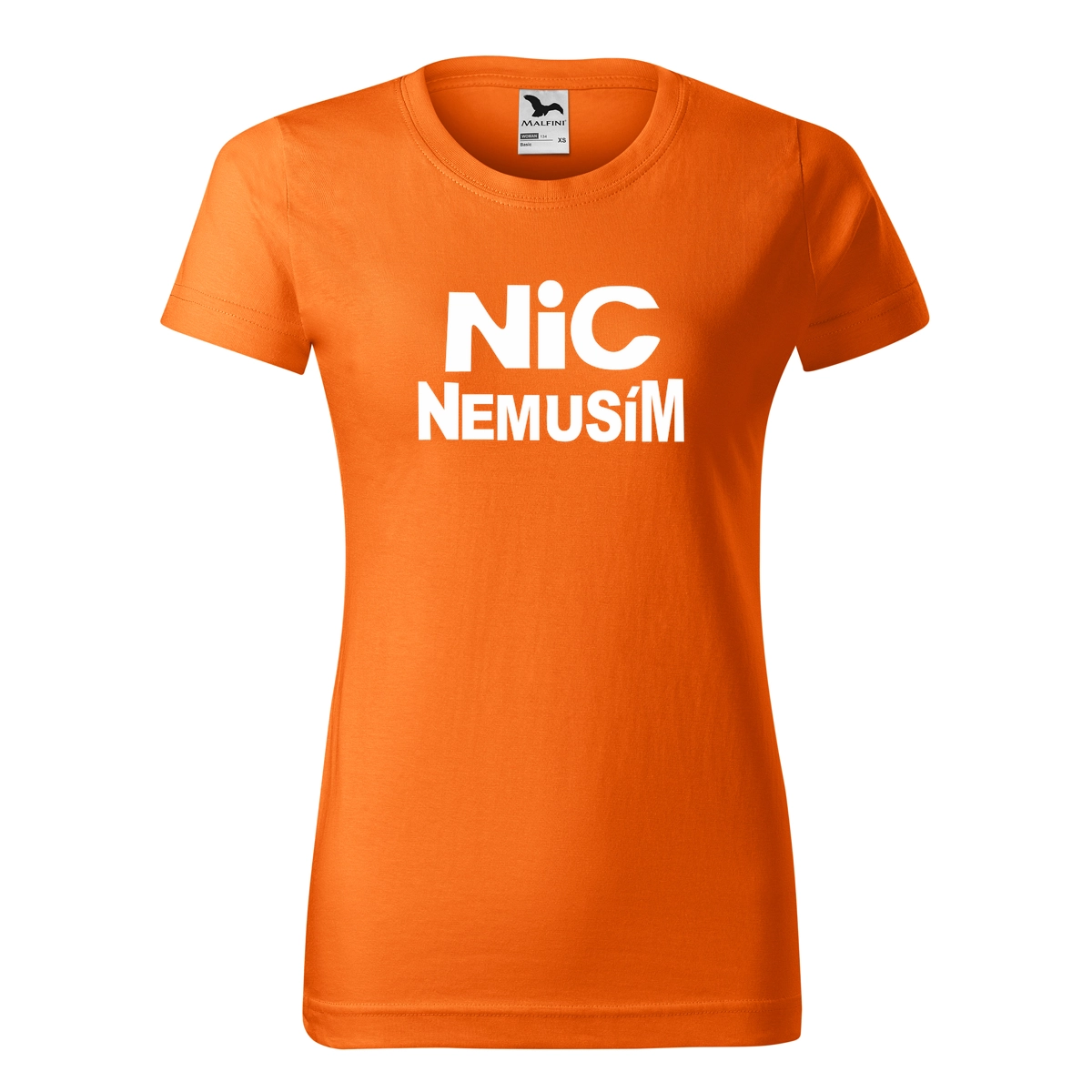 Oranžové dámské tričko nic nemusím dámské