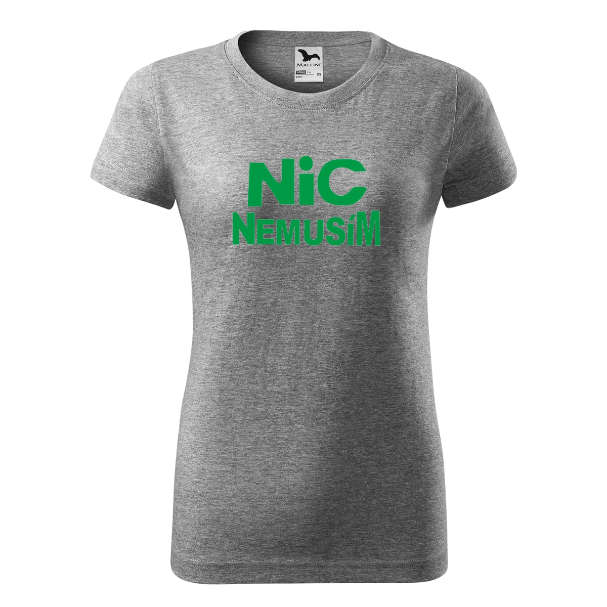 Šedé dámské tričko nic nemusím dámské