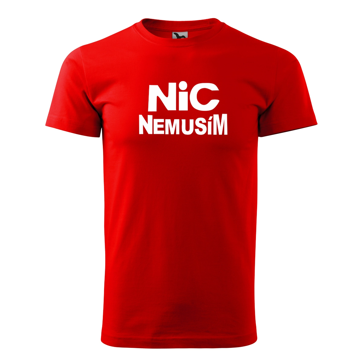 Červené tričko nic nemusím pánské
