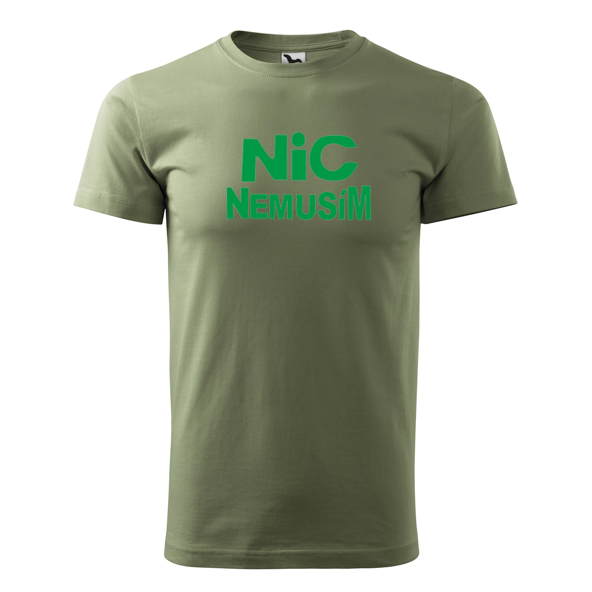Khaki tričko nic nemusím pánské