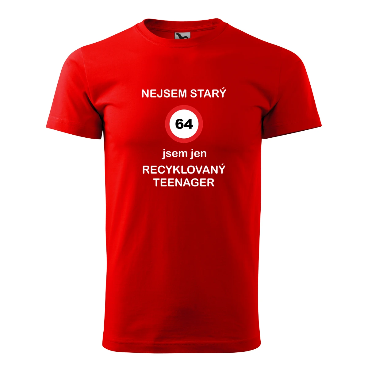 Červené tričko jsem recyklovaný teenager 64