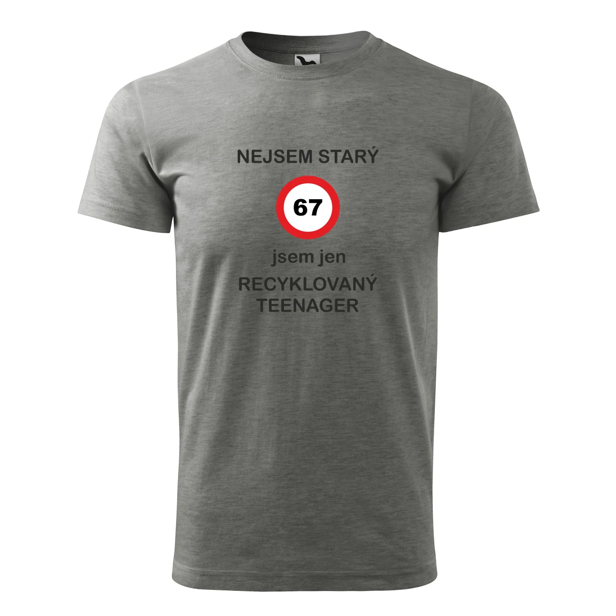Šedé tričko jsem recyklovaný teenager 67