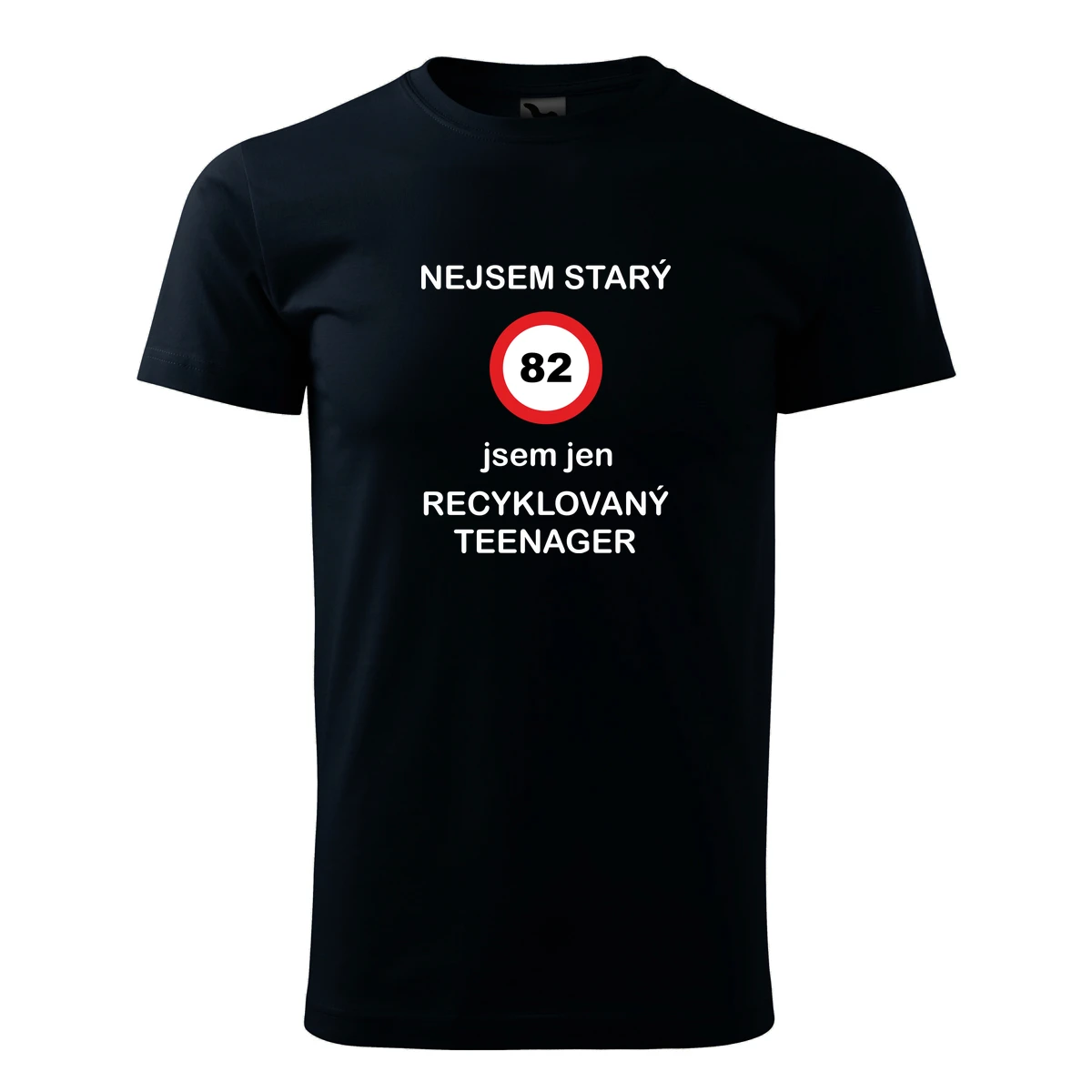 Tmavě modré tričko jsem recyklovaný teenager 82