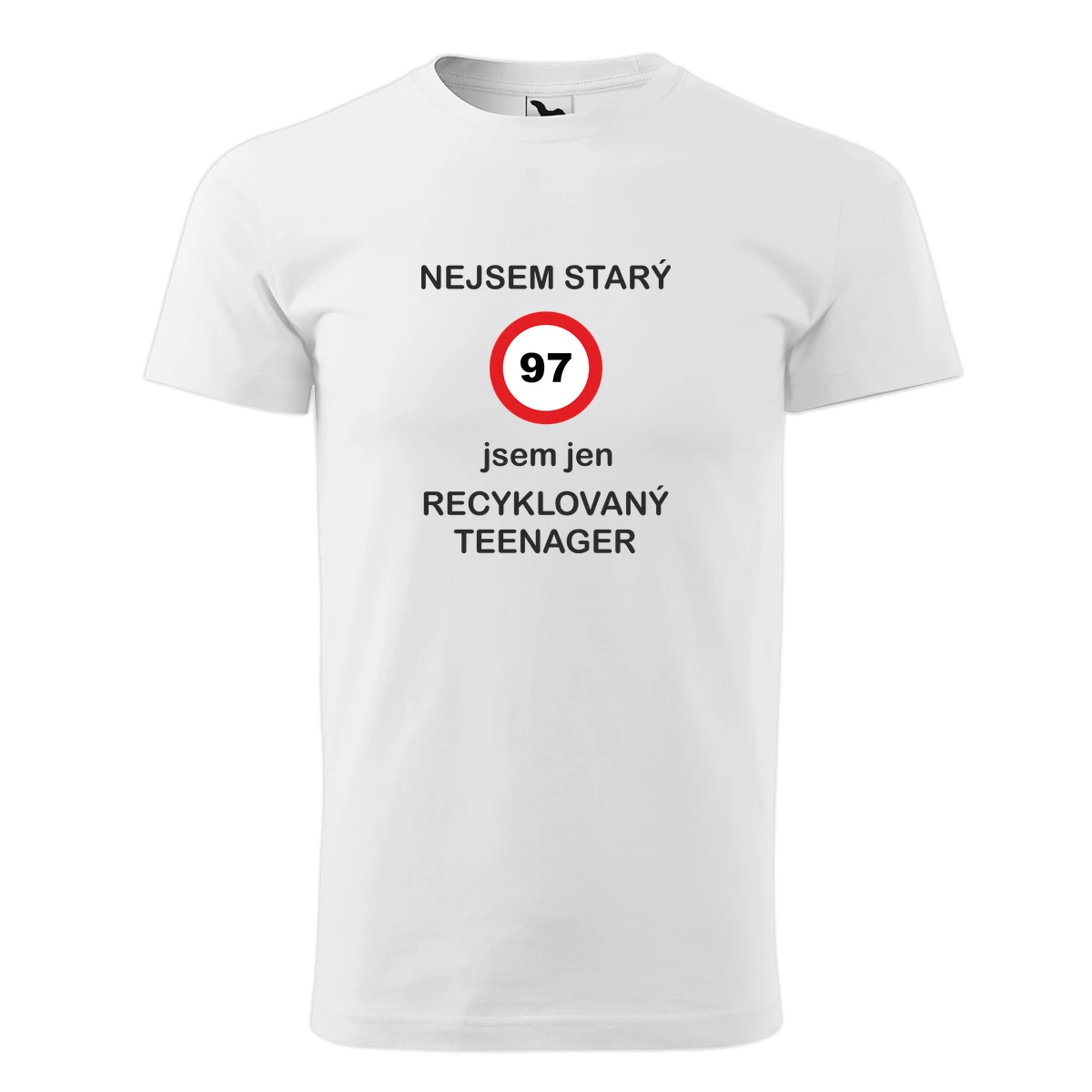 Bílé tričko jsem recyklovaný teenager 97