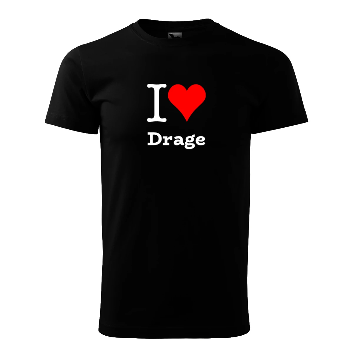 Černé tričko I love Drage