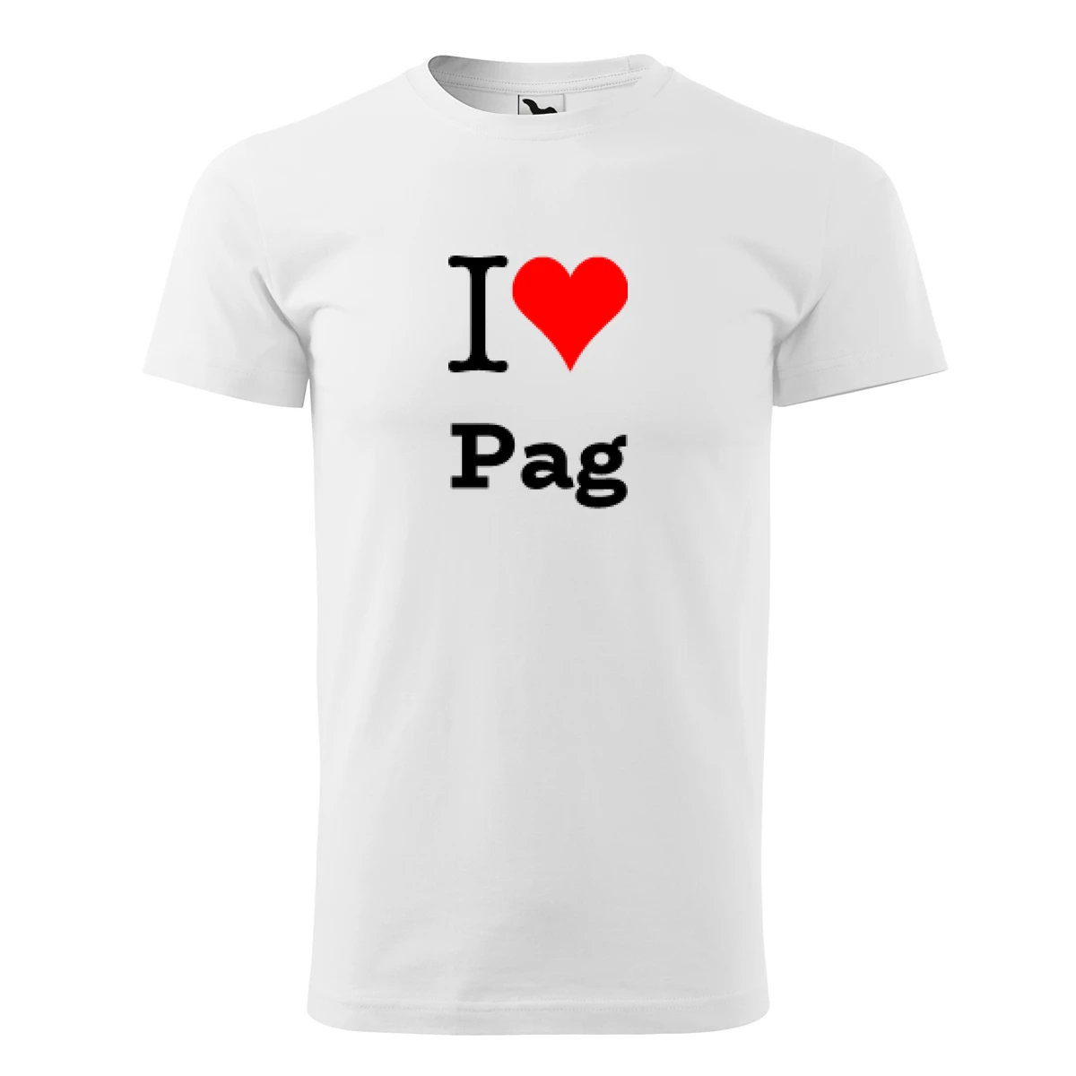 trička s potiskem Bílé tričko I love Pag