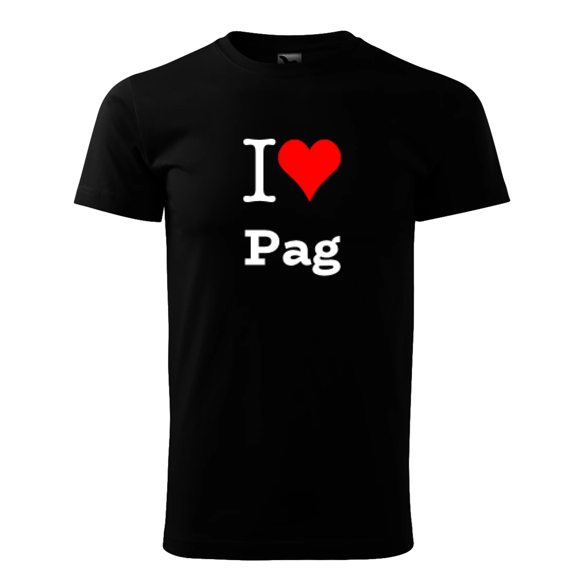 Černé tričko I love Pag