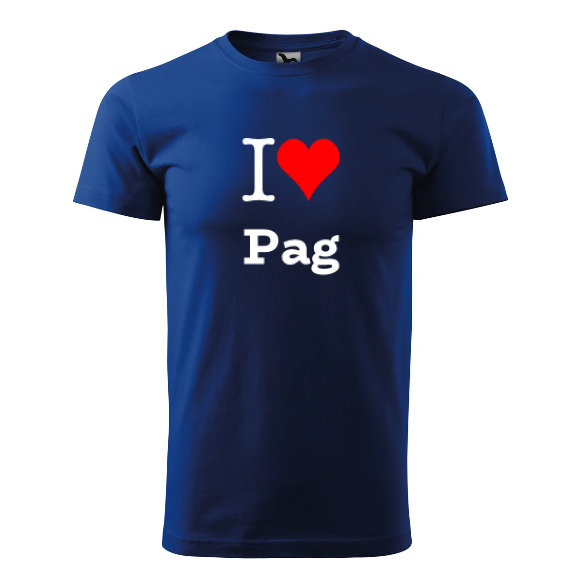 Modré tričko I love Pag