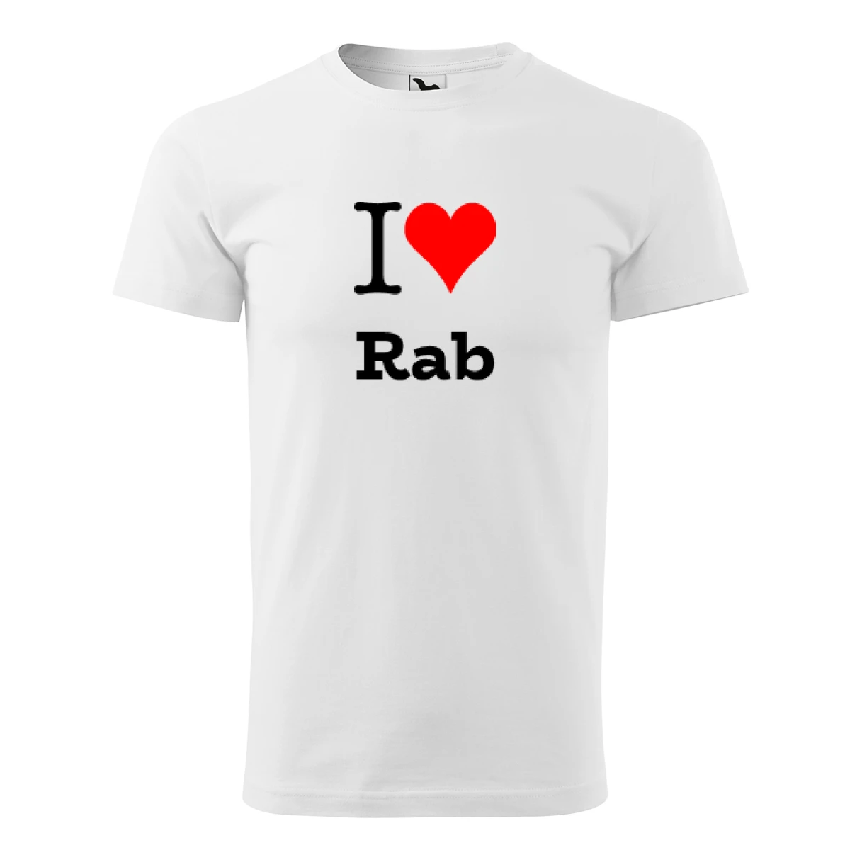 trička s potiskem Bílé tričko I love Rab