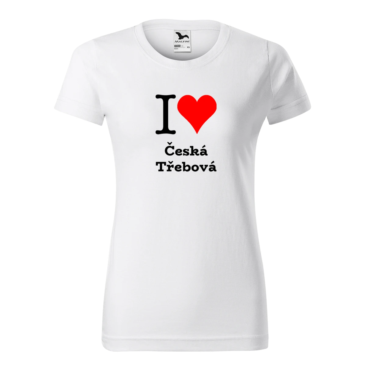 Bílé dámské tričko I love Česká Třebová