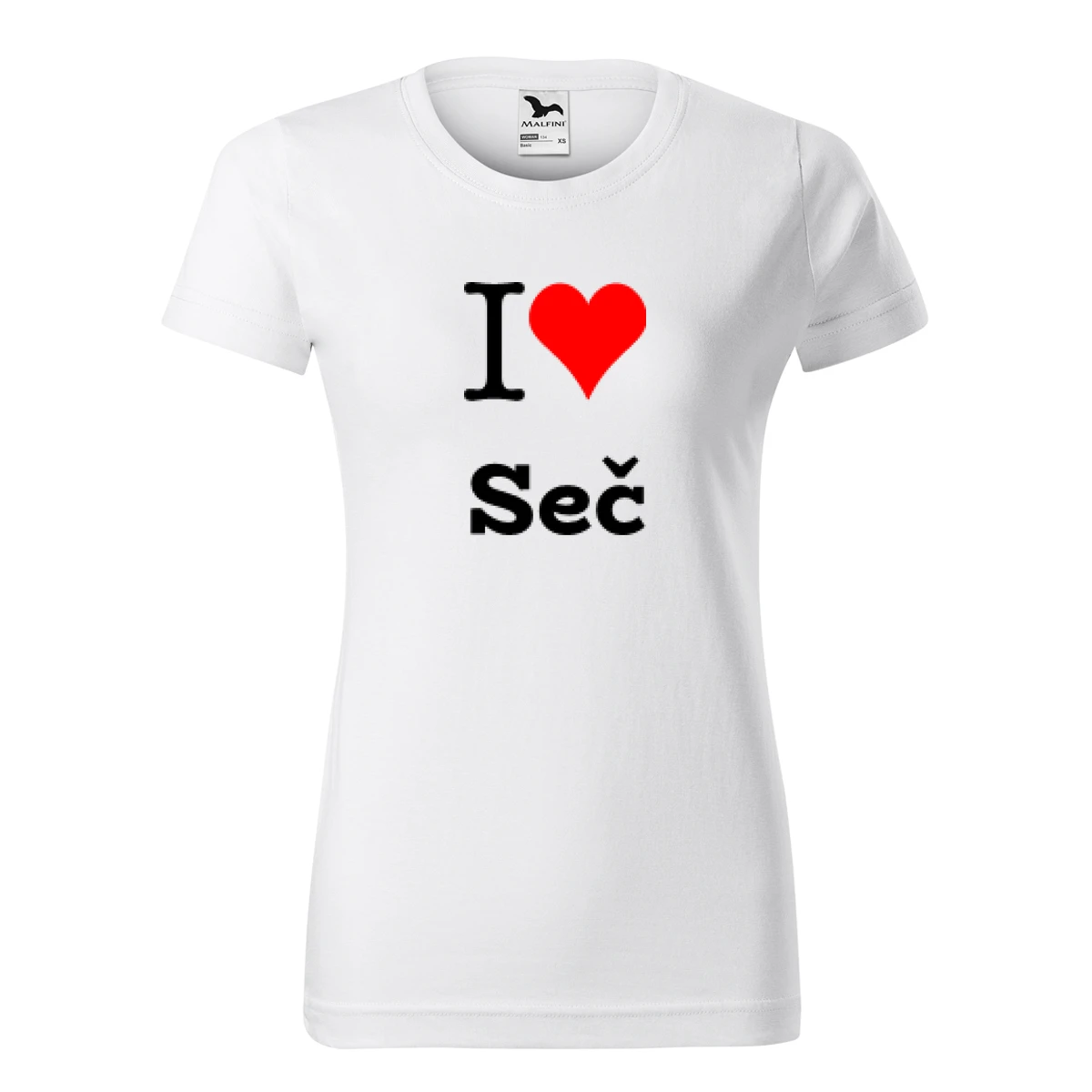 Bílé dámské tričko I love Seč
