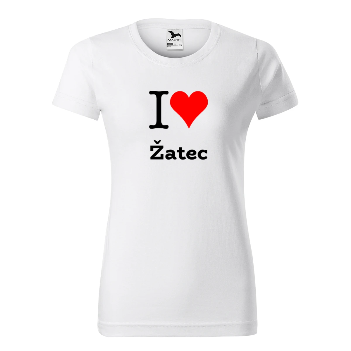 Bílé dámské tričko I love Žatec