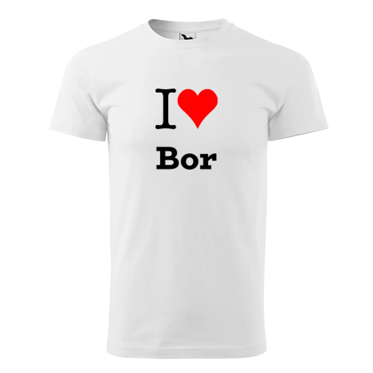 Bílé tričko I love Bor