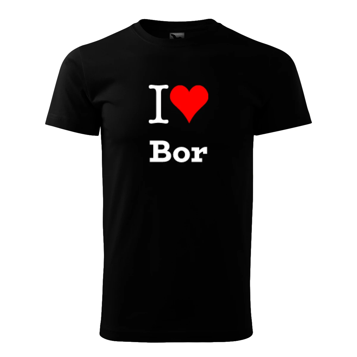 Černé tričko I love Bor