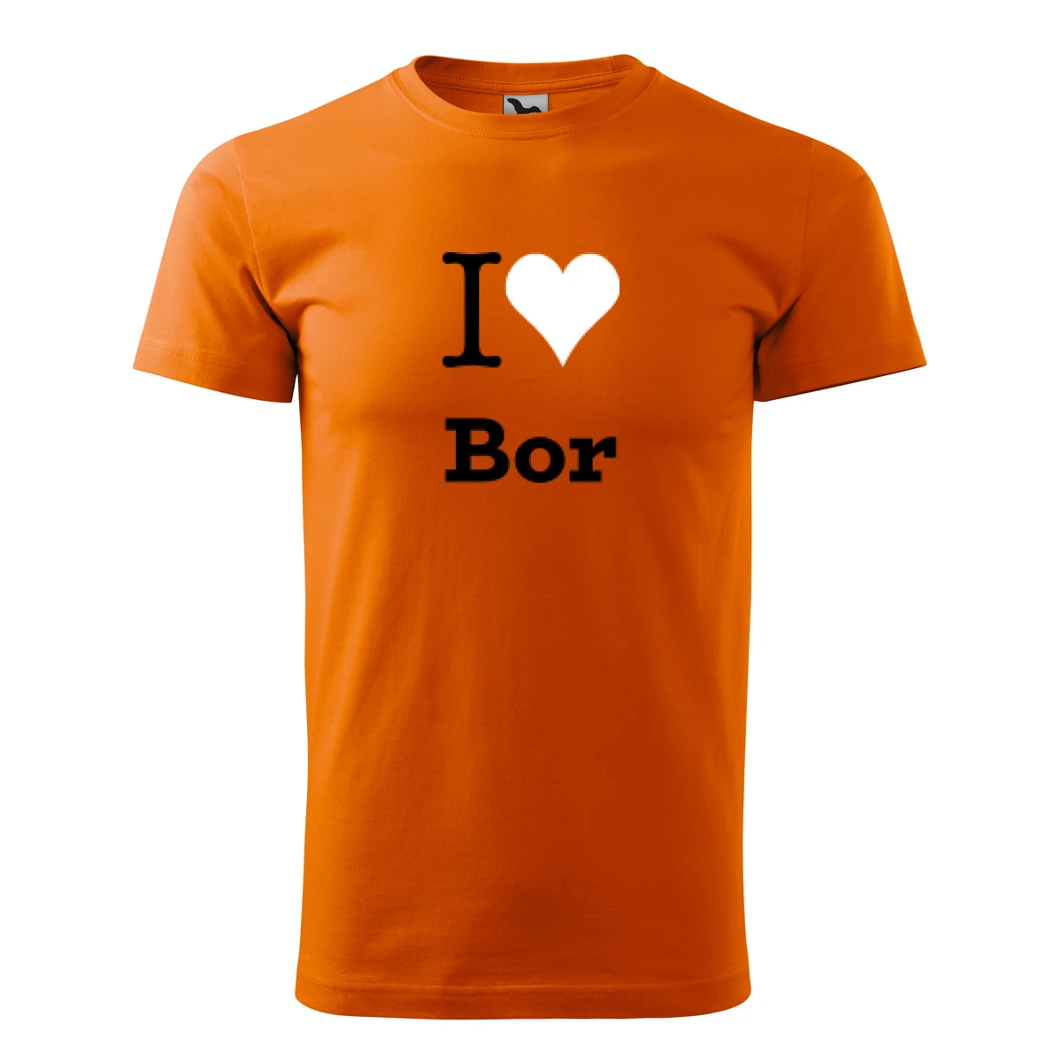 Oranžové tričko I love Bor
