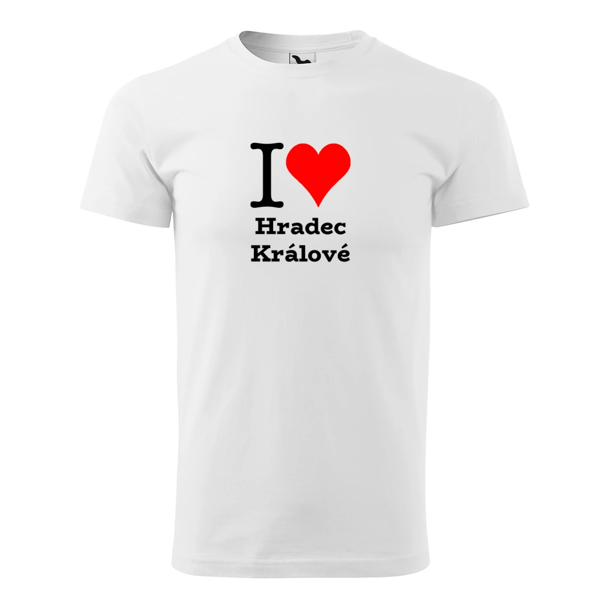 Bílé tričko I love Hradec Králové