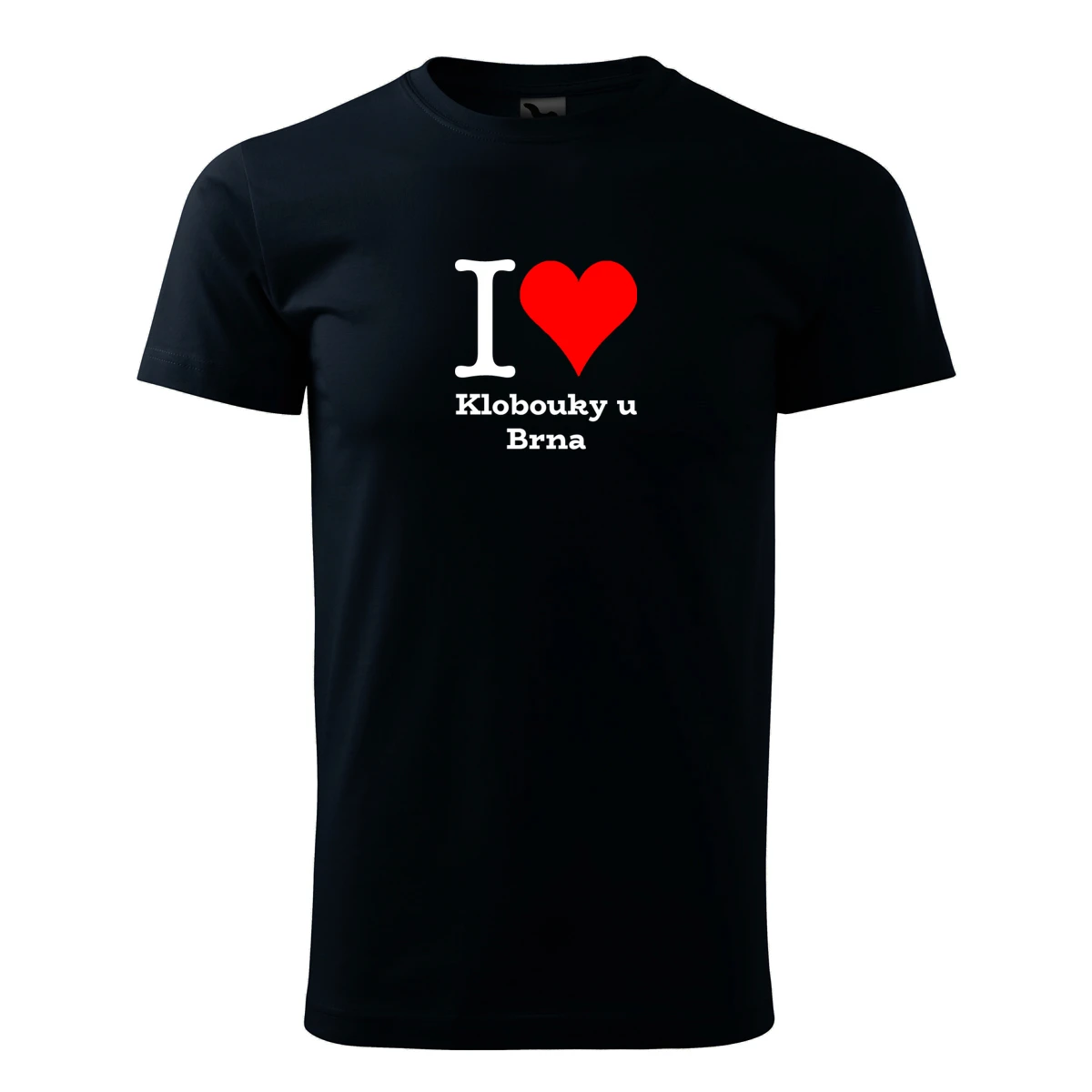 Tmavě modré tričko I love Klobouky u Brna