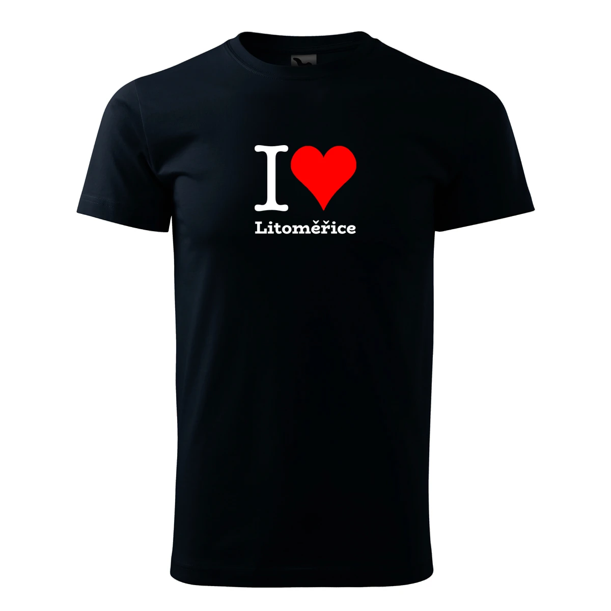 Tmavě modré tričko I love Litoměřice
