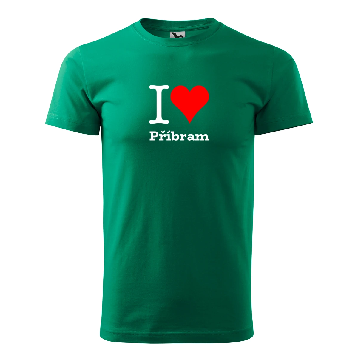 Zelené tričko I love Příbram