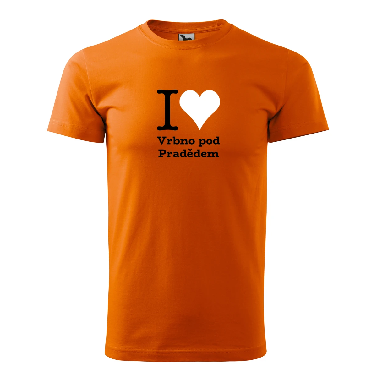 Oranžové tričko I love Vrbno pod Pradědem