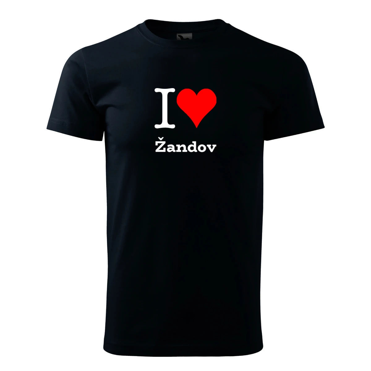 Tmavě modré tričko I love Žandov