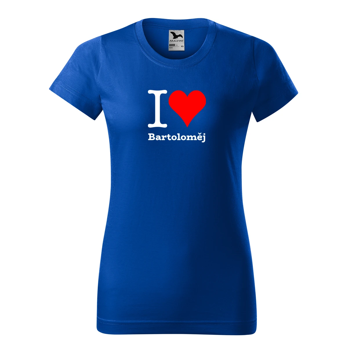 Modré dámské tričko I love Bartoloměj