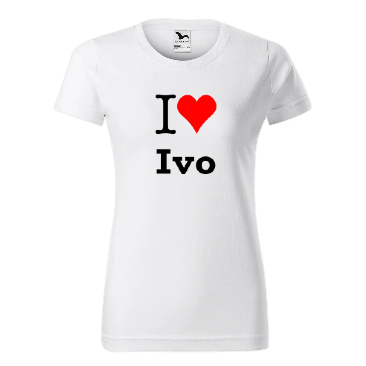 Bílé dámské tričko I love Ivo