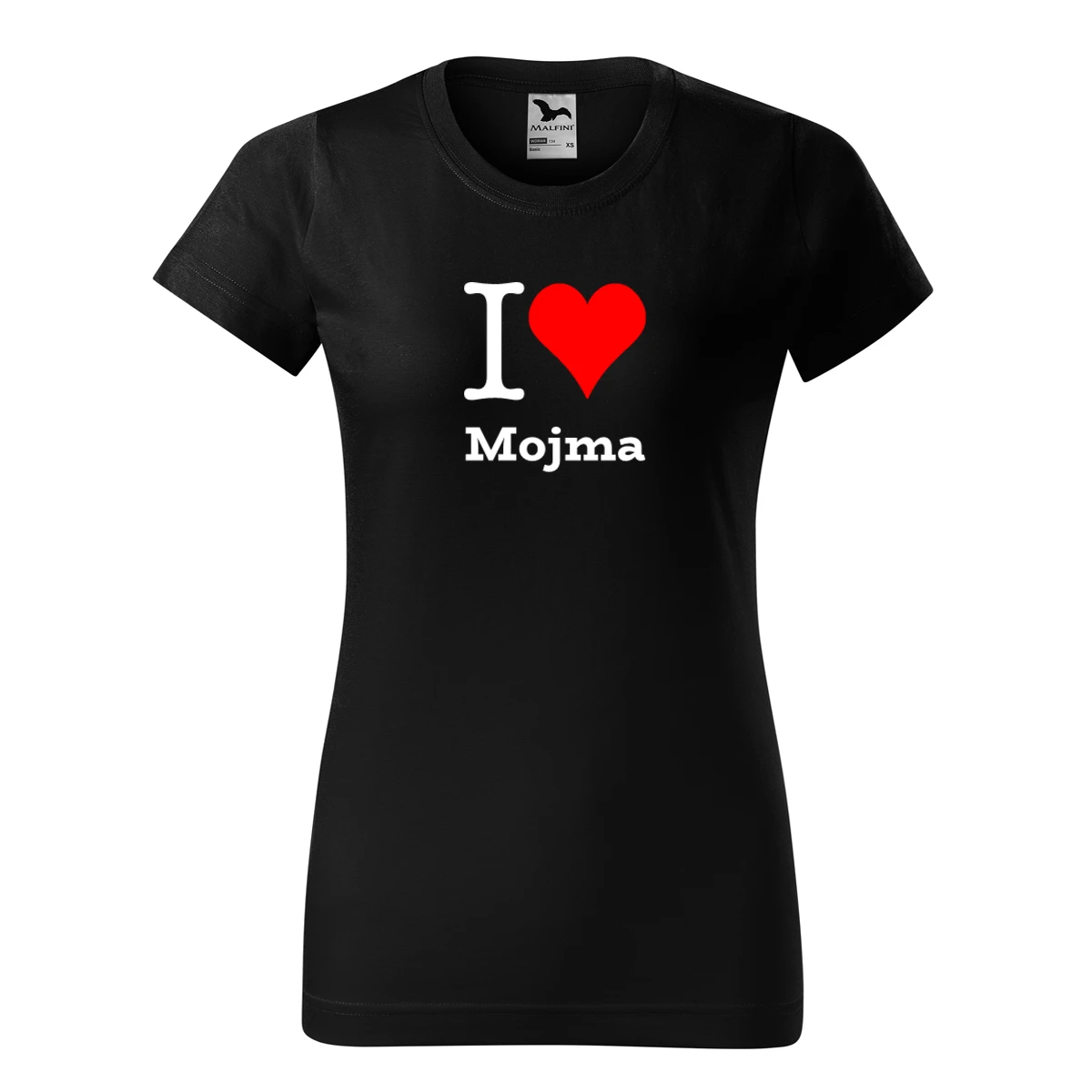Černé dámské tričko I love Mojma