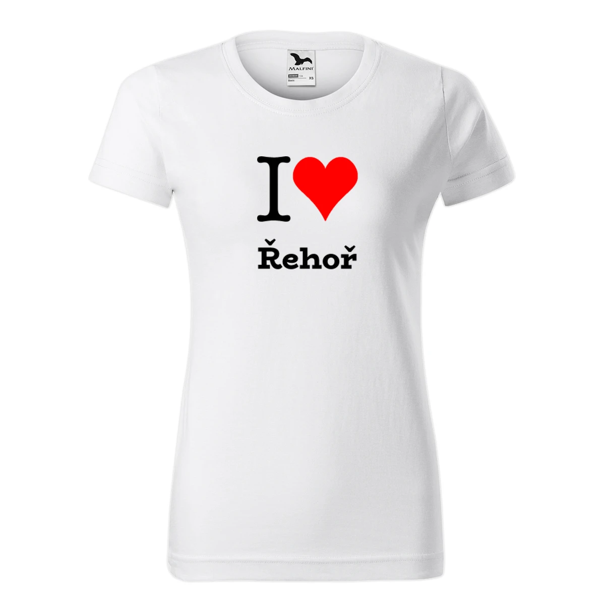Bílé dámské tričko I love Řehoř