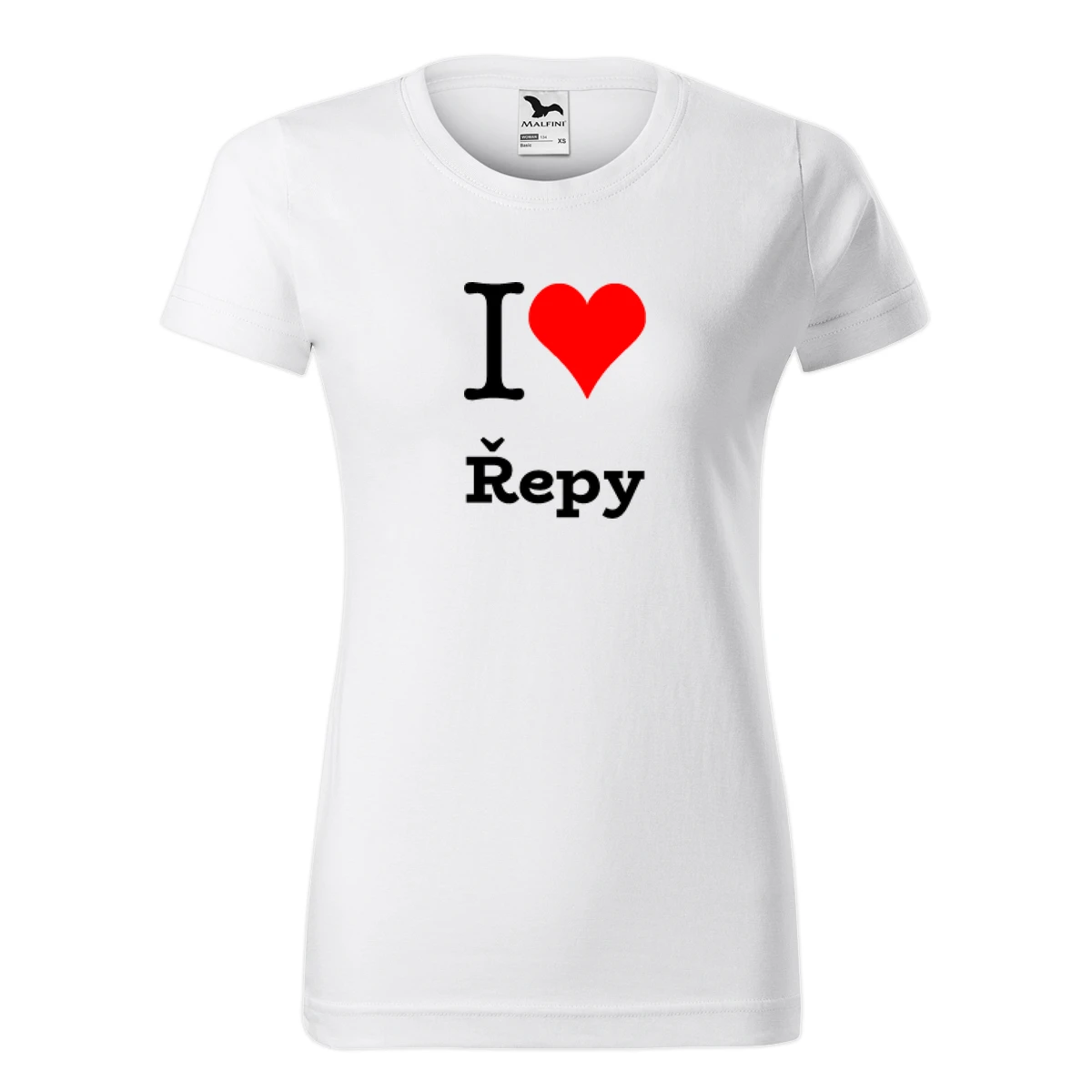 Bílé dámské tričko I love Řepy