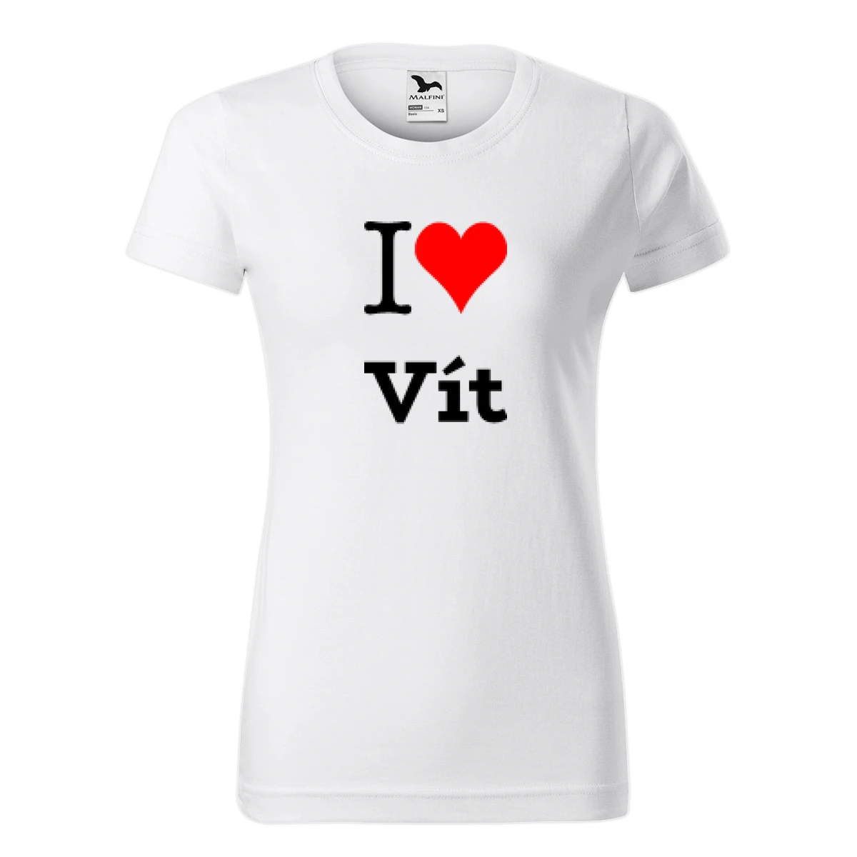 Bílé dámské tričko I love Vít