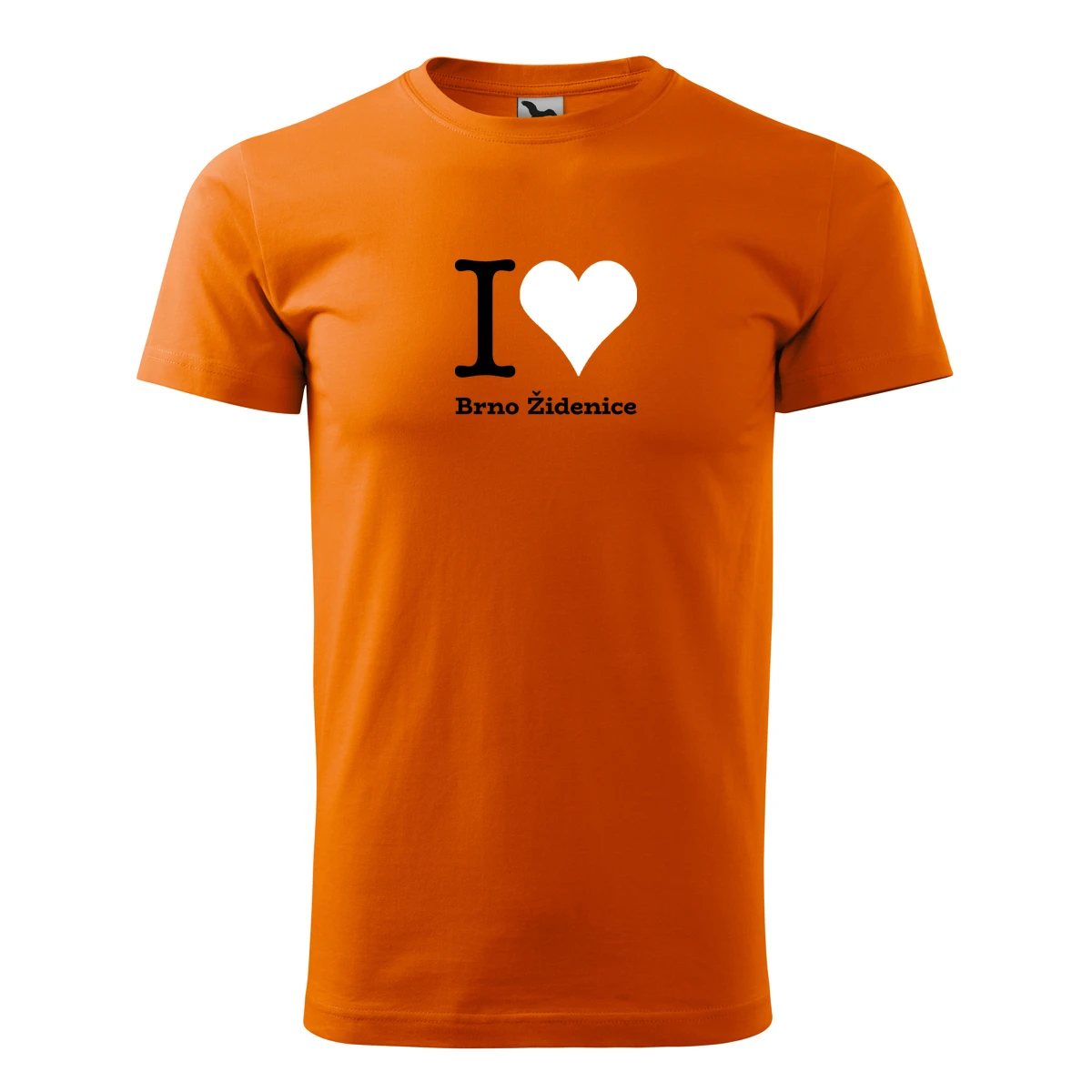 Oranžové tričko I love Brno Židenice