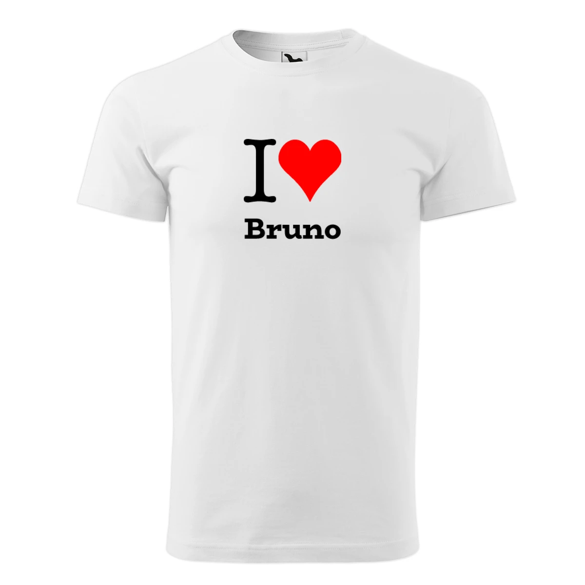 Bílé tričko I love Bruno
