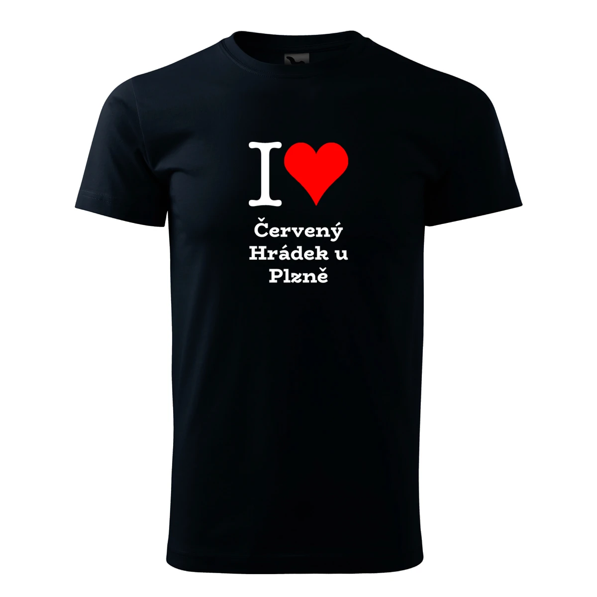 Tmavě modré tričko I love Červený Hrádek u Plzně