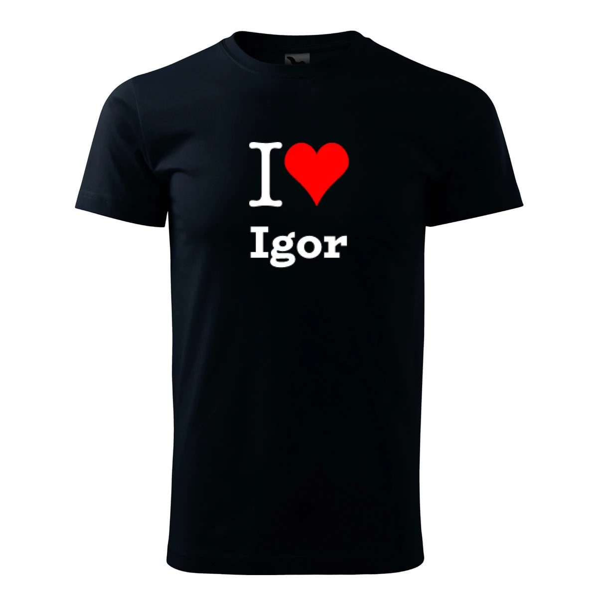 Tmavě modré tričko I love Igor
