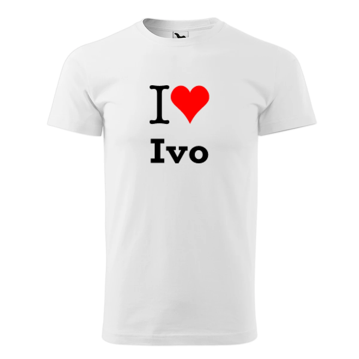 Bílé tričko I love Ivo