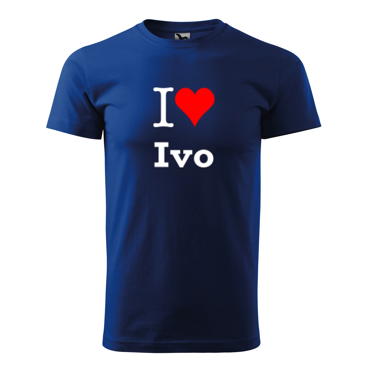 Modré tričko I love Ivo