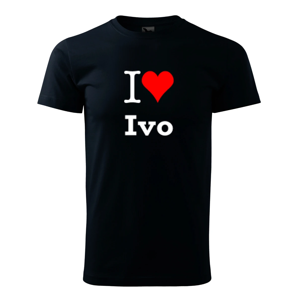 Tmavě modré tričko I love Ivo