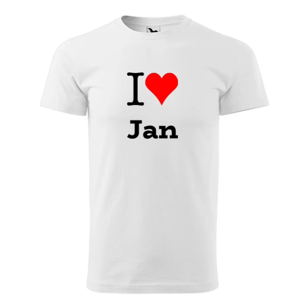 Bílé tričko I love Jan