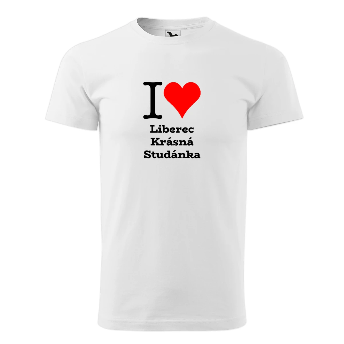 Bílé tričko I love Liberec Krásná Studánka