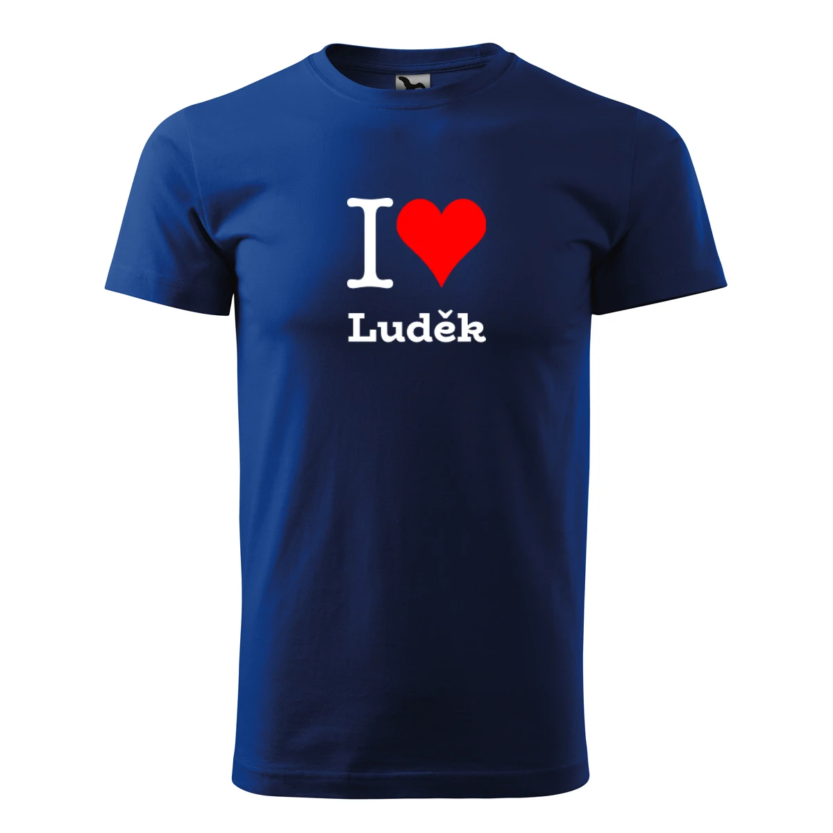Modré tričko I love Luděk