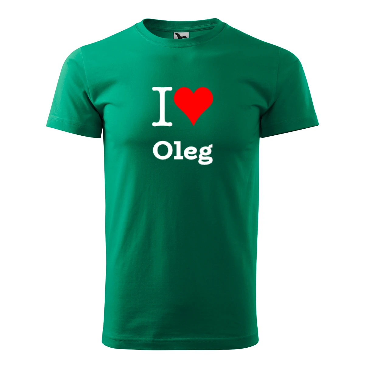 Zelené tričko I love Oleg