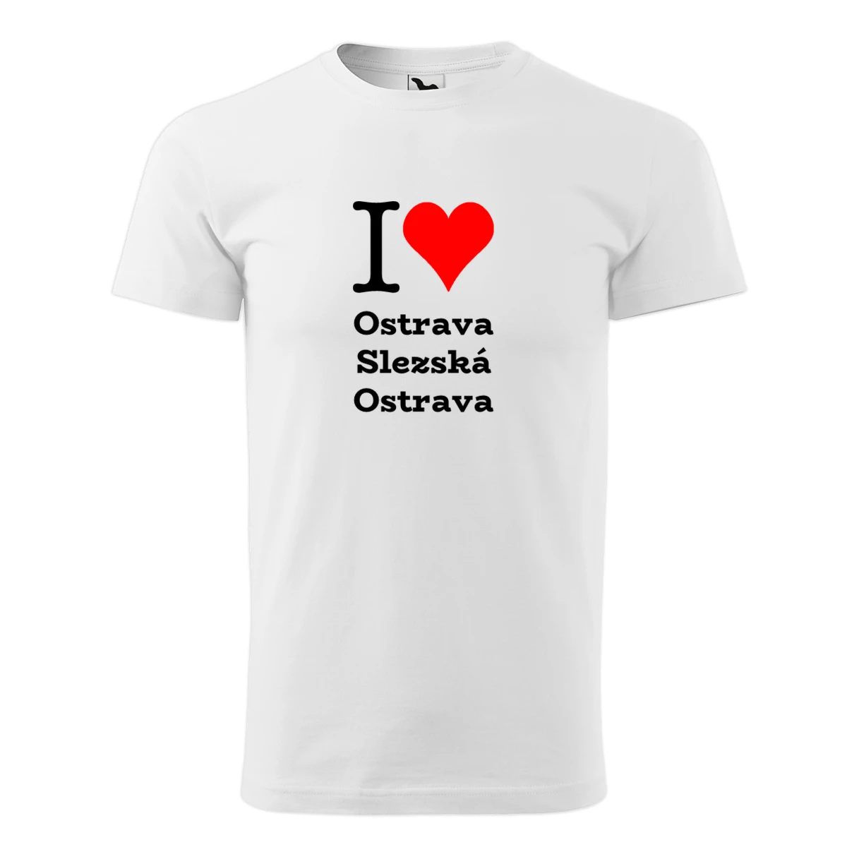 Bílé tričko I love Ostrava Slezská Ostrava