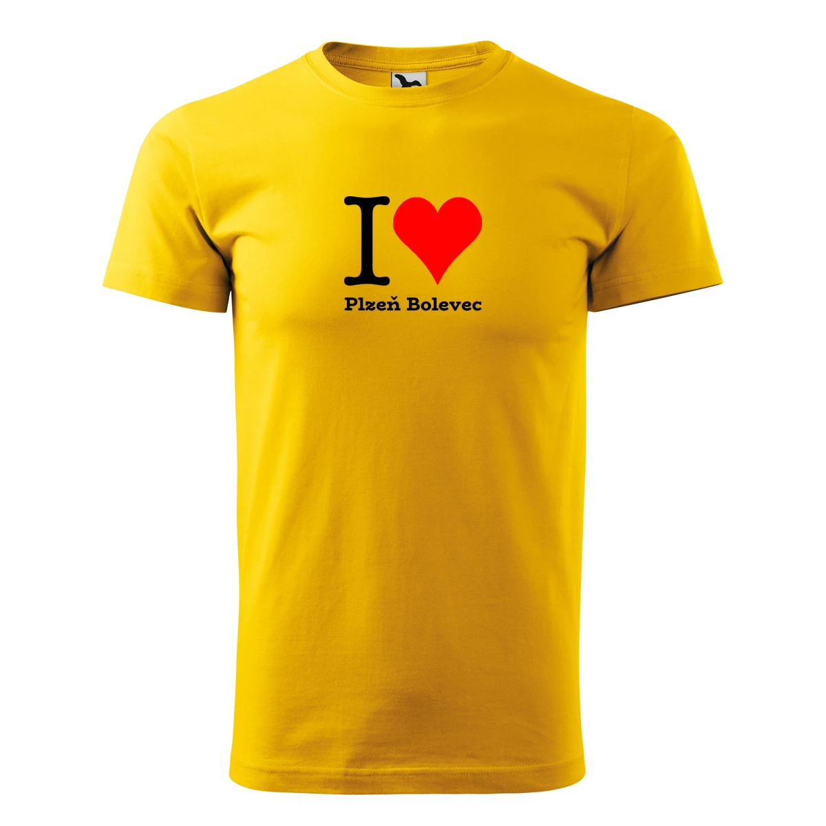 Žluté tričko I love Plzeň Bolevec