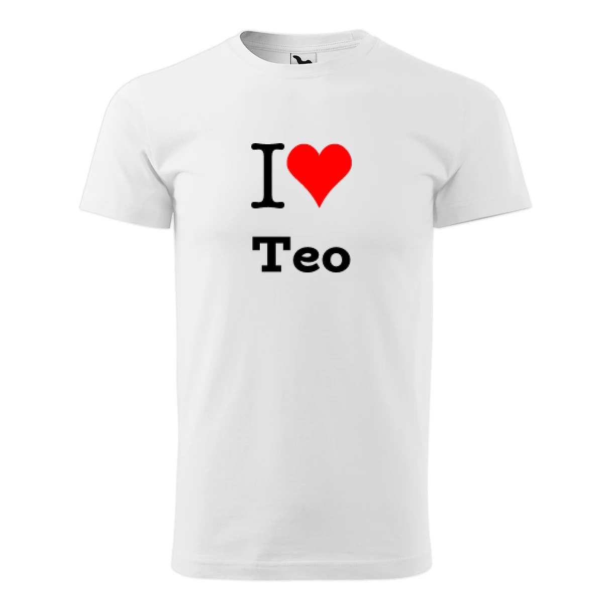 Bílé tričko I love Teo
