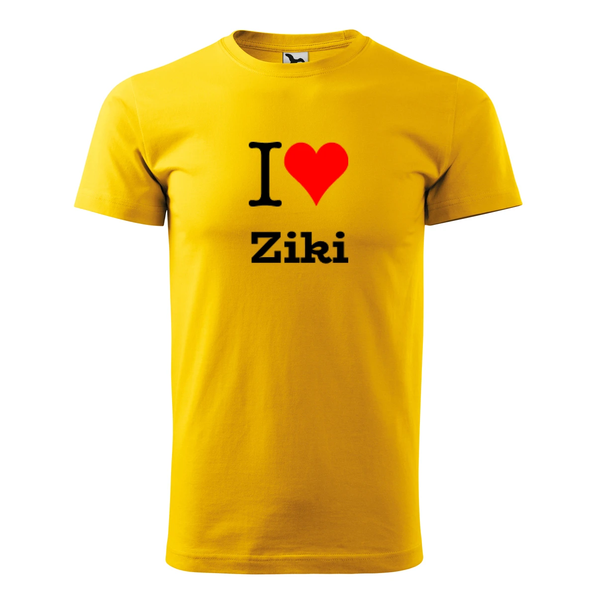Žluté tričko I love Ziki